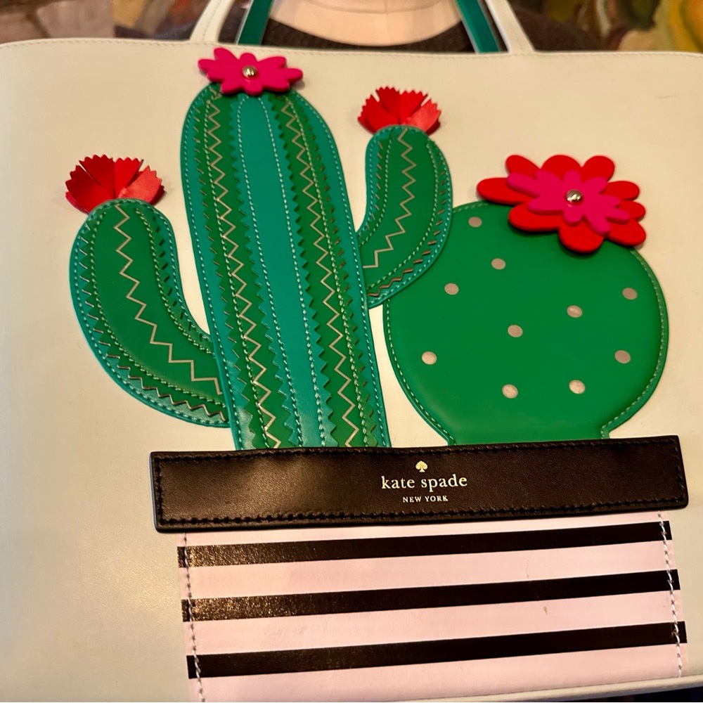 Kate Spade Cactus tote bag - light green leather - Picture 2 of 12